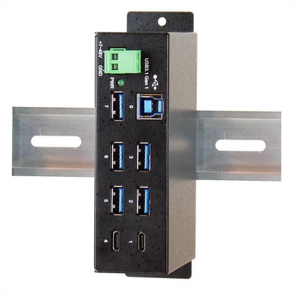 EXSYS EX-1197HMS 7-poorts USB 3.2 Gen1 HUB met 2xC-aansluiting 15KV piekspanningsbeveiliging