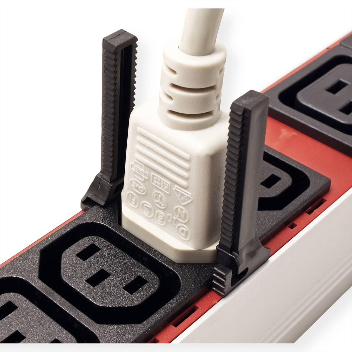 BACHMANN PDU slot voor C13/C19 aansluitingen, 6 stuks, zwart-3