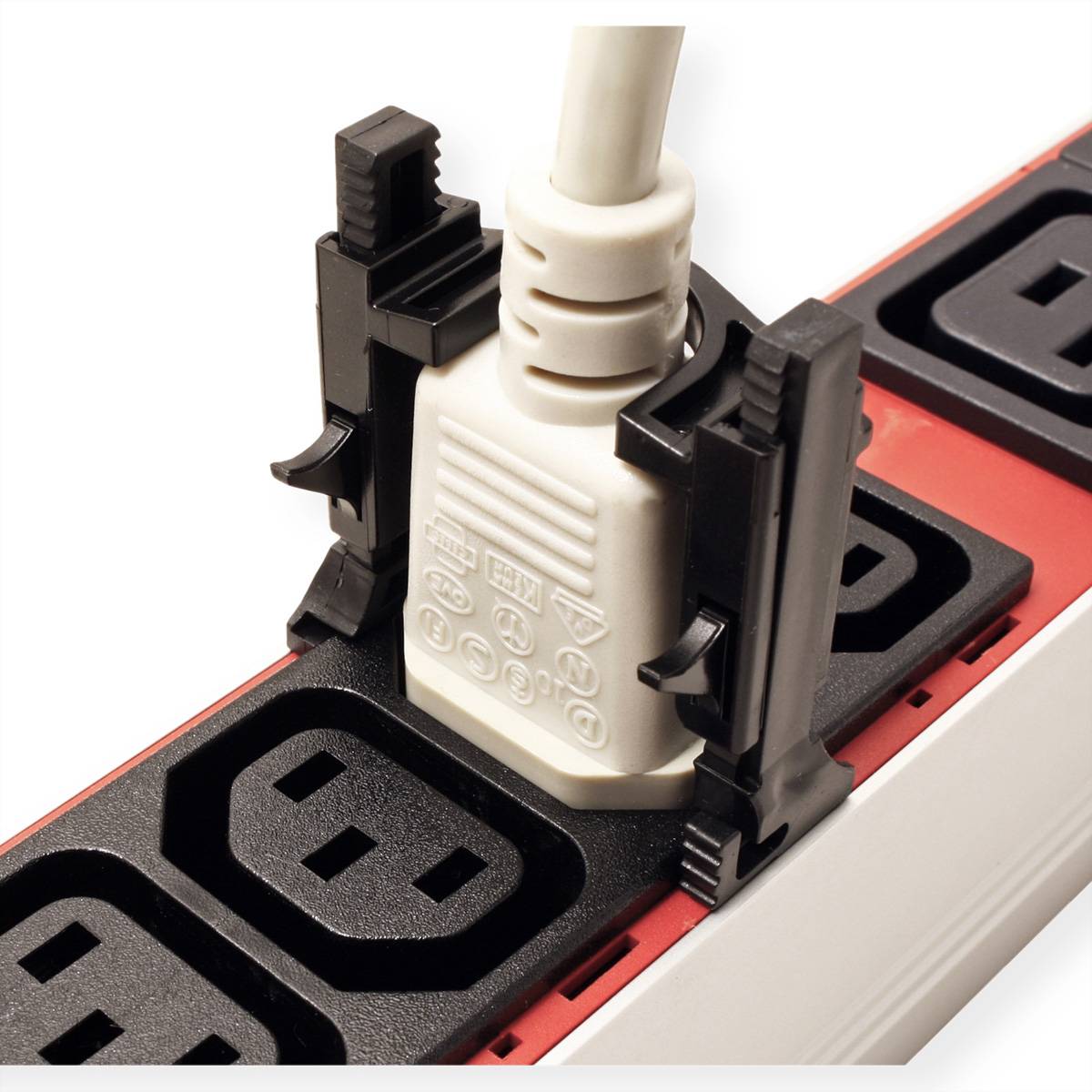 BACHMANN PDU slot voor C13/C19 aansluitingen, 6 stuks, zwart-4