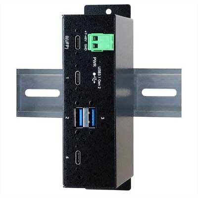 Exsys EXSYS EX-1274HMV USB 3.2 Gen2 Metall HUB USB-hub Zwart-0