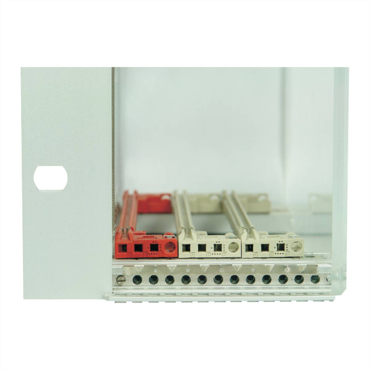 Schroff geleiderail met codering voor CompactPCI/ VME64x, PC, 160 mm, 2 mm groefbreedte, rood, 10 stuks-1