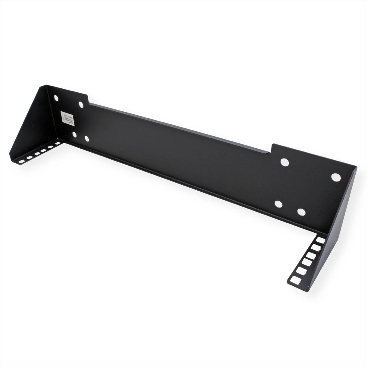 19" wand-/ondersteuningsbeugel, 2 HE, zwart-3