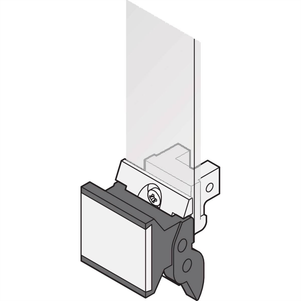 Schroff Handgreep trapeziumvormig, type 2, RAL 9005, zonder centreerpin-1