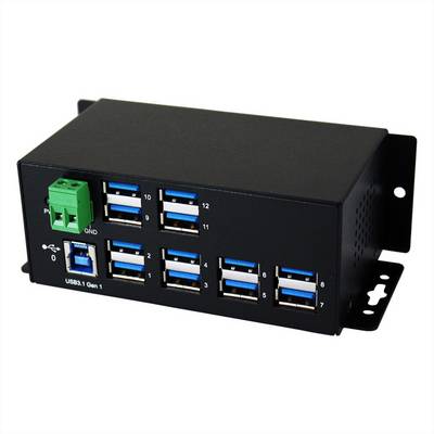 Exsys EXSYS EX-1112HMS 12 Port USB 3.2 Gen1 HU USB-hub Zwart-0