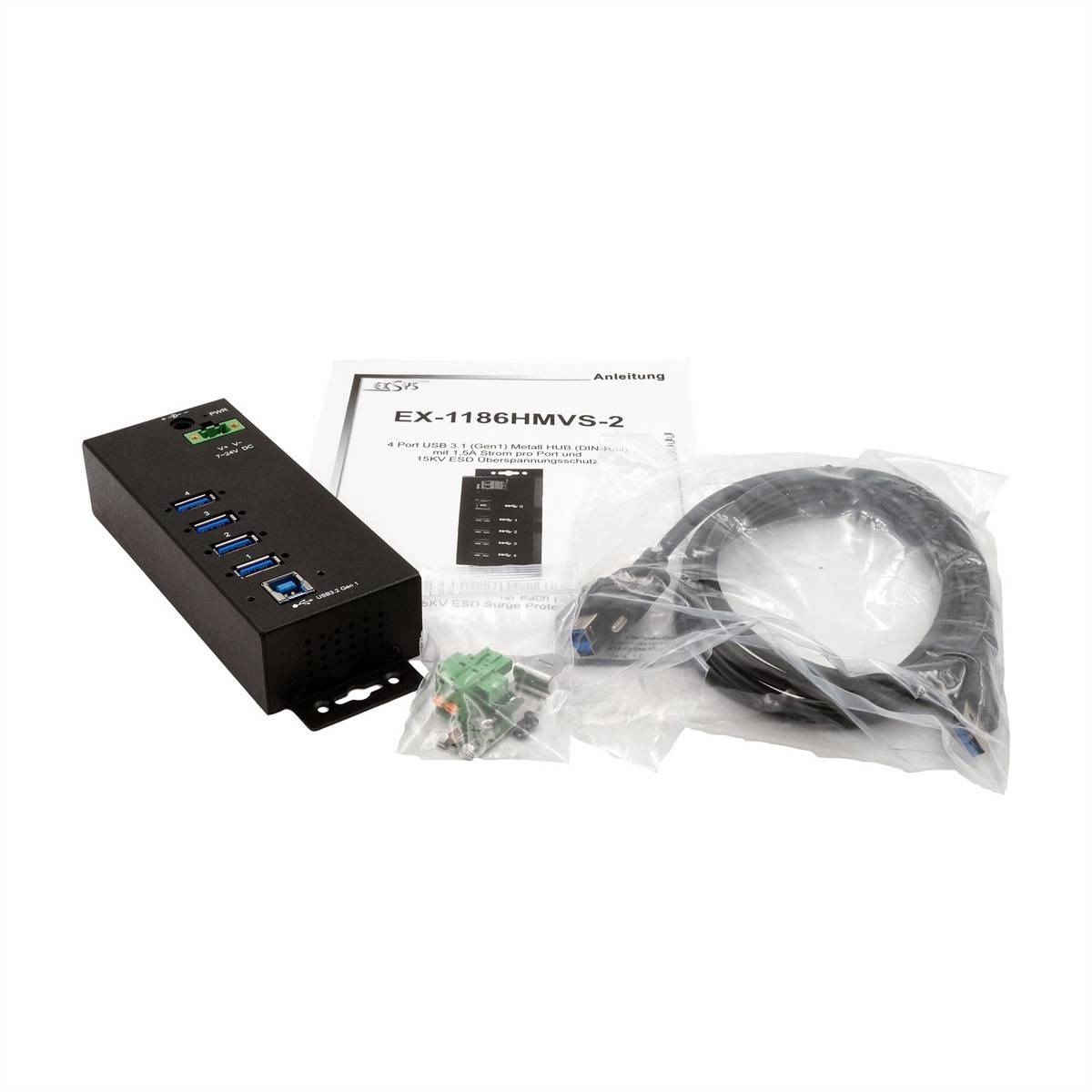 EXSYS EX-1186HMVS-2 4-poorts USB 3.2 Gen 1 HUB met 15KV ESD-overspanningsbeveiliging-3
