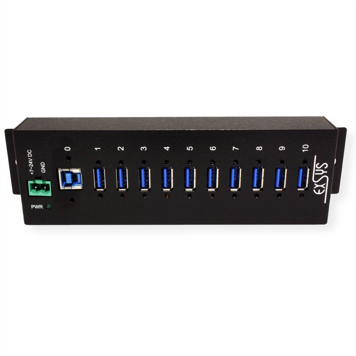 EXSYS EX-1110HMVS 10-poorts USB 3.2 Gen1 HUB 15KV ESD Surge Protection Metalen behuizing-4