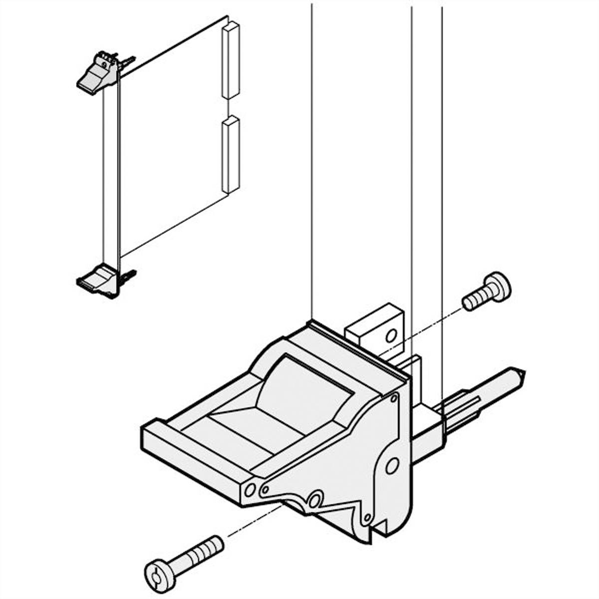 Schroff beugelhandgreep type IEL, grijze hendel, zwarte knop, boven, 10 st.-4