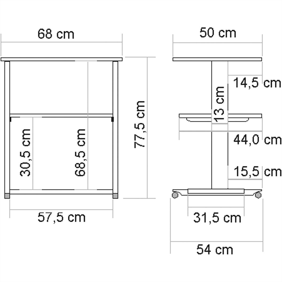 ROLINE Printer tafel, grijs-2
