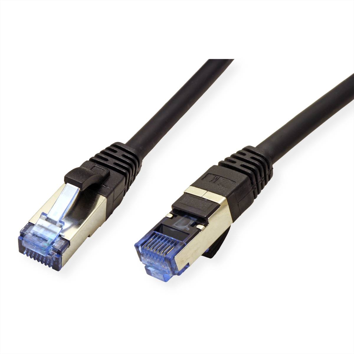 VALUE Patchkabel Kat.6A (Class EA) S/FTP (PiMF), LSOH, zwart, 0,15 m-1