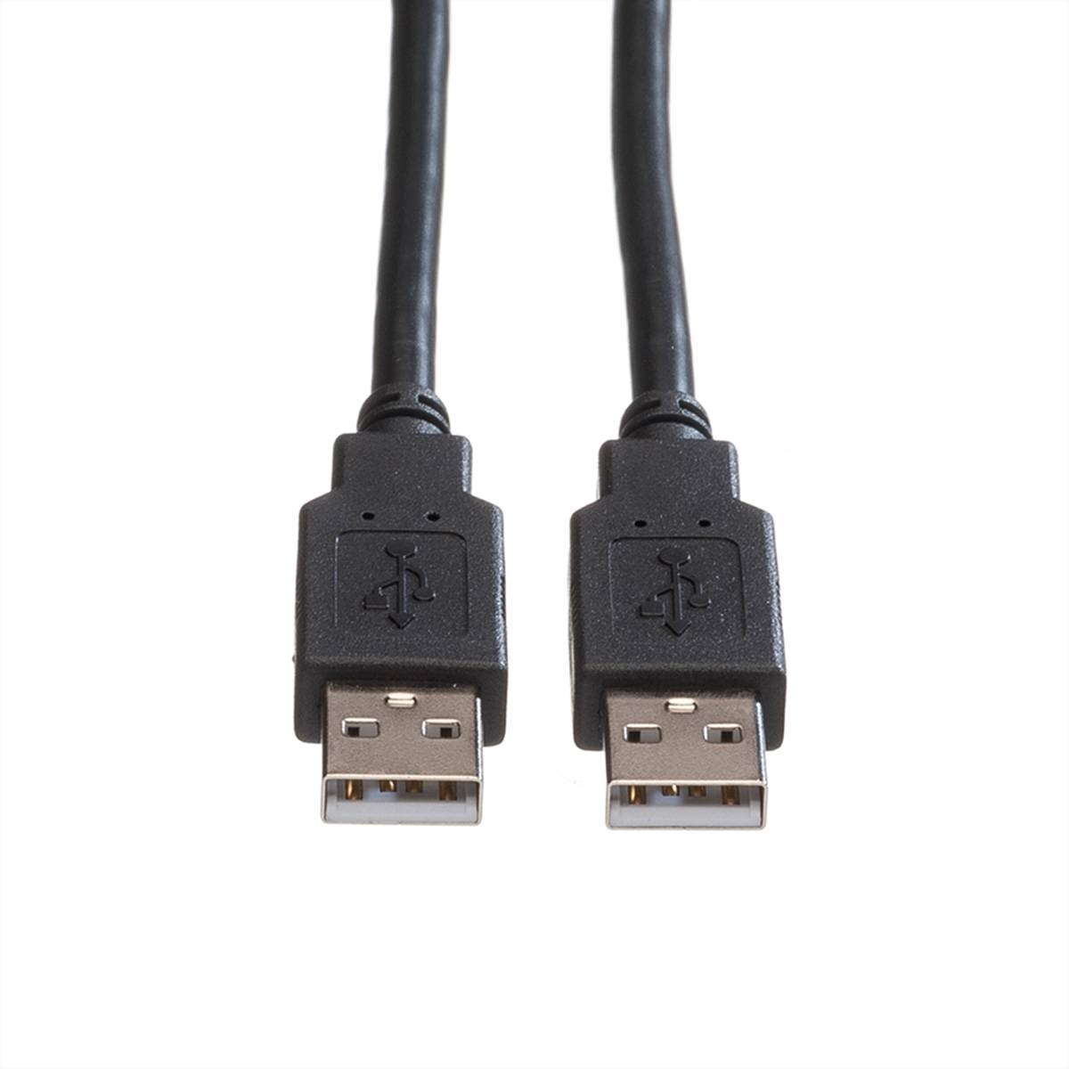ROLINE USB 2.0 Kabel, type A-A, zwart, 1,8 m-2