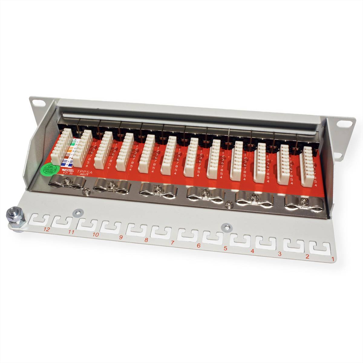 ROLINE 10-inch Patchpanel 12 Poorts, Cat.6A (Class EA), afgeschermd – Photo 2 sur 2
