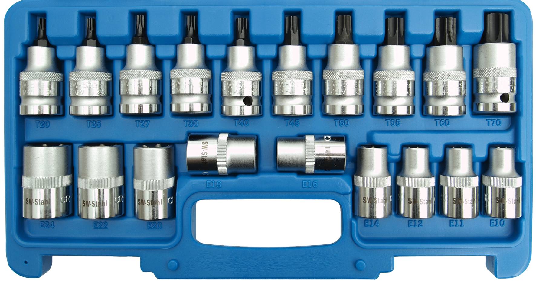 Sw stahl dopsleutel set profi-torx inserts 16-part 40335920038654033592003865-0