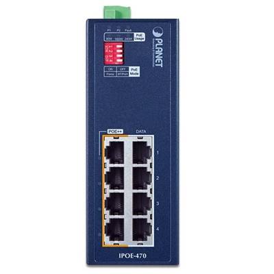 Planet Industrial 4-poorts Gigabit 802.3bt PoE++ injectorhub-1