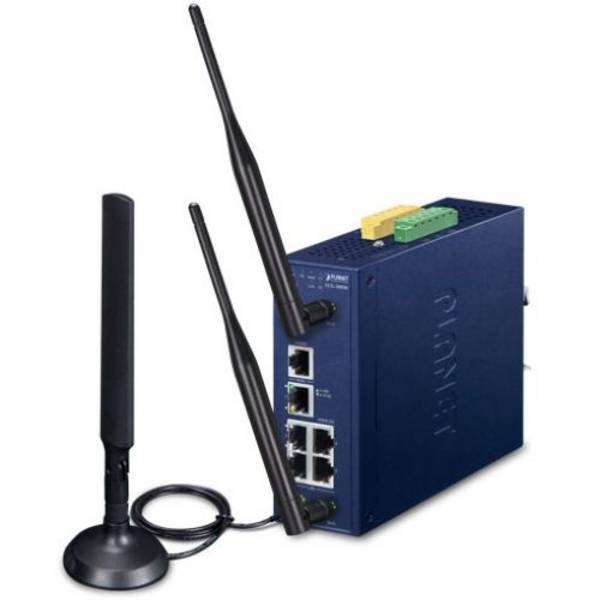 Planet LCG-300W IoT LoRaWAN-accessoire - 5x LAN 1 Gb - WiFi 2,4+5 GHz 802.11ax - DIN - IP30 - -40 -+75