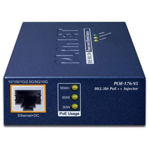 PLANET Single-Port 10Gbps PoE++ Injector (95W) POE-176-95-2