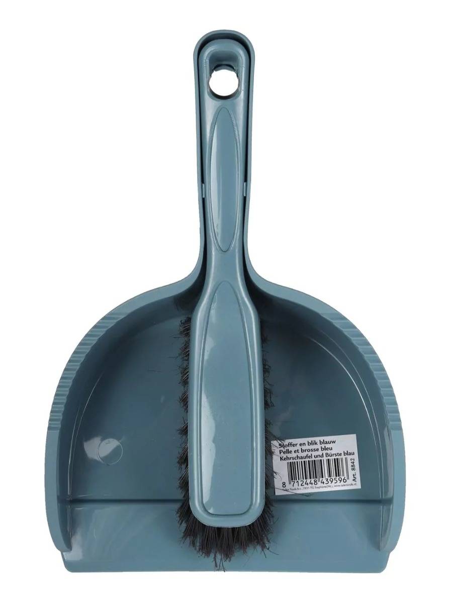 Talen Tools - Stoffer en blik - Blauw - Compact - Kliksysteem-0