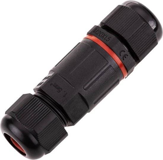 Kabelverbinder waterdicht - IP68 - 230Vac, 16A - Stekker 3-polig - Max. 1,5mm² (Lasdoos, Kabeldoos)-2