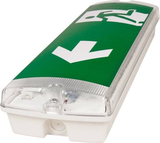 Noodverlichting led opbouw - Vluchtwegverlichting met 4 richtingsetiketten - Wit-2