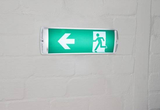 Noodverlichting led opbouw - Vluchtwegverlichting met 4 richtingsetiketten - Wit-3