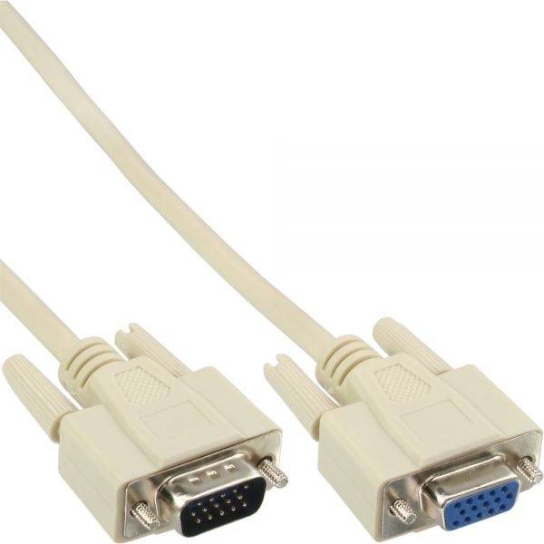 VGA monitor verlengkabel - CCS aders / beige - 5 meter-0