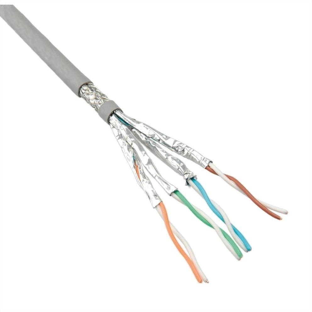 S/FTP CAT6 Gigabit netwerkkabel met vaste aders - AWG24 - LSZH / grijs - 100 meter-0
