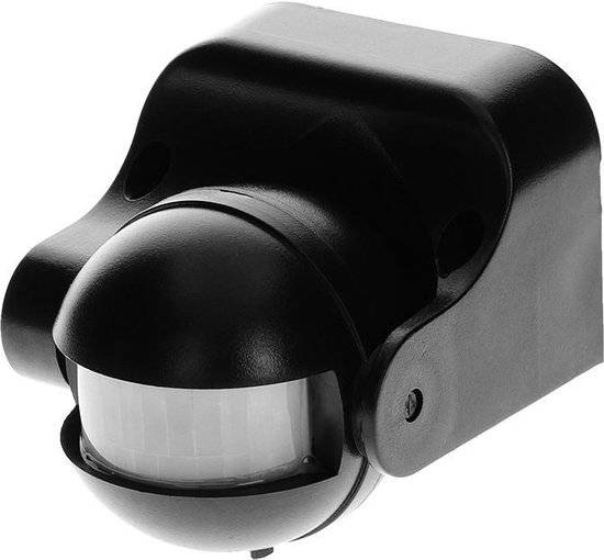 PIR Bewegingsmelder - 180 ° Detectie - IP44 - Zwart-0