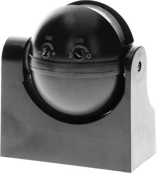 PIR Bewegingsmelder - 180 ° Detectie - IP44 - Zwart-3