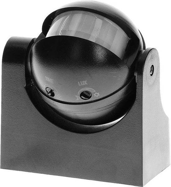PIR Bewegingsmelder - 180 ° Detectie - IP44 - Zwart-4