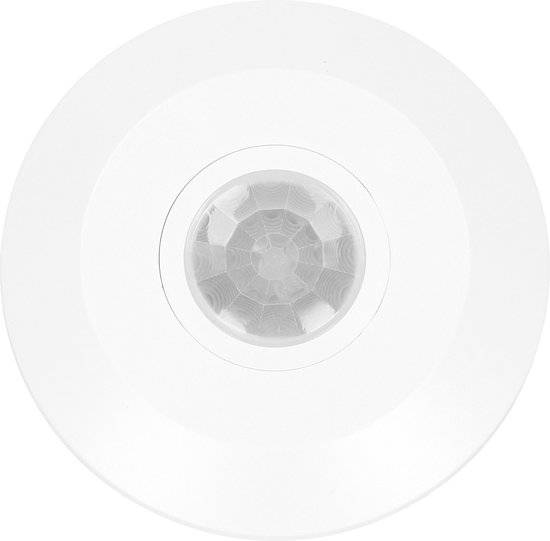 Mini Bewegingssensor - PIR Bewegingsmelder voor binnen IP20 - 11.5 cm Ø- Bewegingsdetector 360° - Wit-0