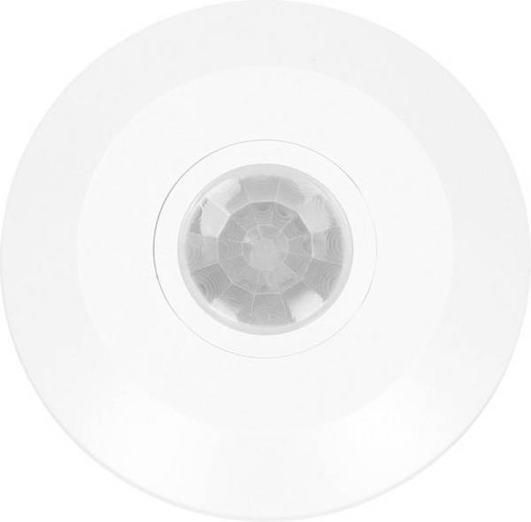 Mini Bewegingssensor - PIR Bewegingsmelder voor binnen IP20 - 11.5 cm Ø- Bewegingsdetector 360° - Wit