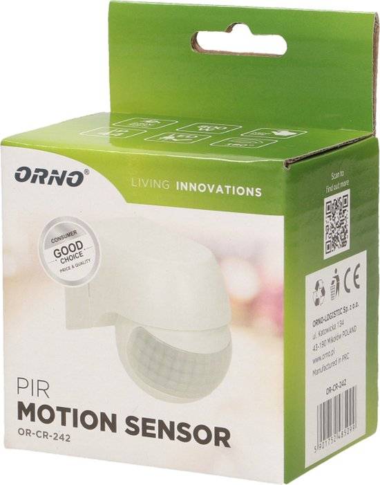 PIR Bewegingsmelder - Mini - LED - 180 ° Detectie - IP44 - Wit-4