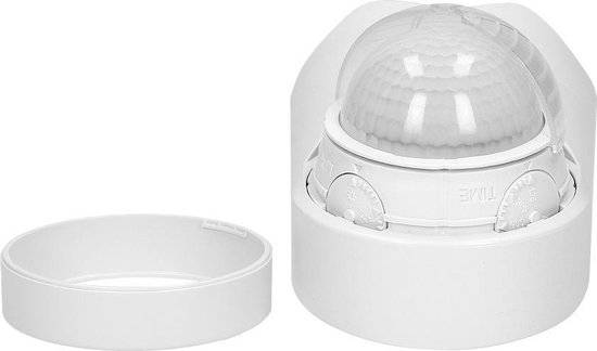 Bewegingsmelder/Schemerschakelaar Dual Sensor - 240 ° Detectie - Wand en hoekbevestiging - 10 Meter bereik - Wit - IP65-1