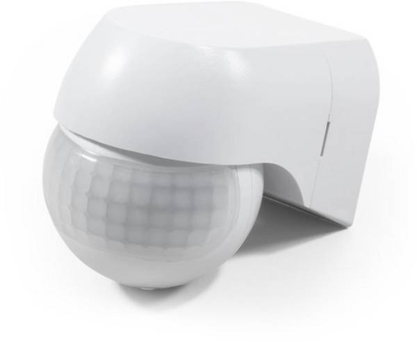 Bewegingsmelder opbouw met detectiehoek 180° -  voor buiten IP44 - Bewegingsdetector met 3-draads aansluiting - Wit