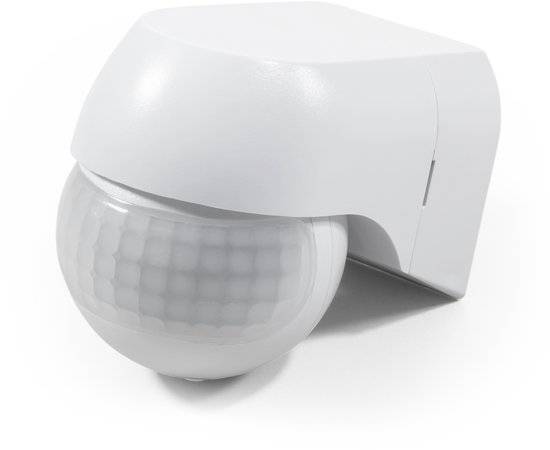 Bewegingsmelder opbouw met detectiehoek 180° - voor buiten IP44 - Bewegingsdetector met 3-draads aansluiting - Wit-0