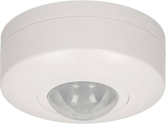Bewegingssensor binnen voor lamp - Bewegingsmelder plafond - Doorgangsmelder 2000 Lux - Motion sensor 360° - Wit-0