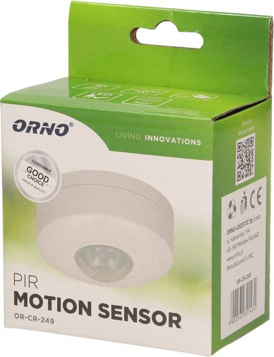Bewegingssensor binnen voor lamp - Bewegingsmelder plafond - Doorgangsmelder 2000 Lux - Motion sensor 360° - Wit-3