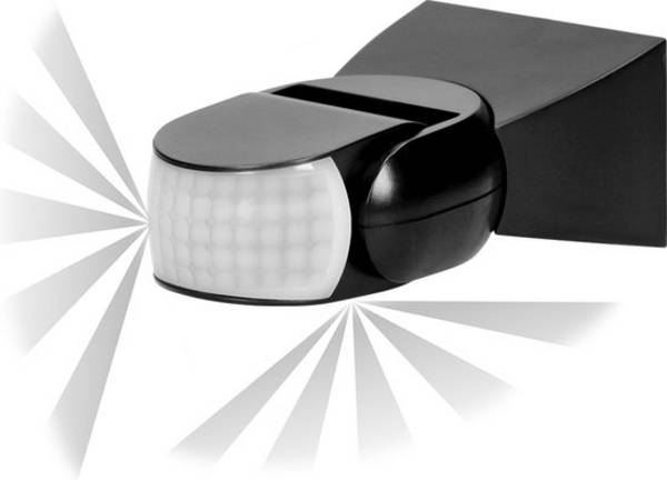 PIR Bewegingsmelder - LED - Dual sensor - 180 ° / 360 ° Detectie - IP65 - Zwart