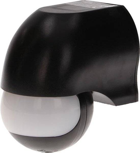 PIR Bewegingsmelder - 180 ° Detectie - IP44 - Zwart-0