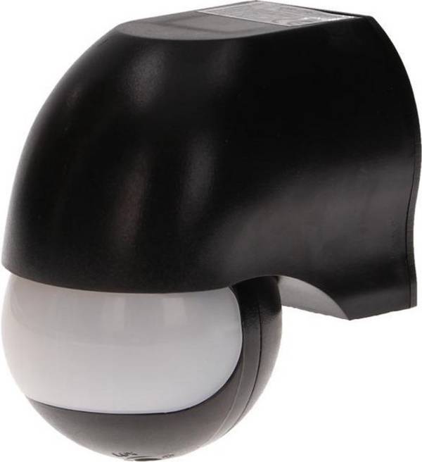 PIR Bewegingsmelder - 180 ° Detectie - IP44 - Zwart