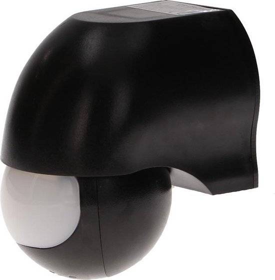 PIR Bewegingsmelder - 180 ° Detectie - IP44 - Zwart-1