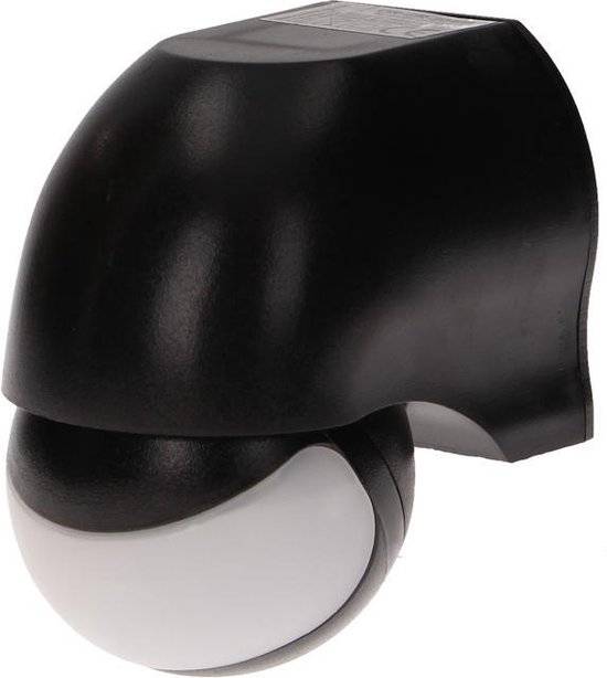 PIR Bewegingsmelder - 180 ° Detectie - IP44 - Zwart-4