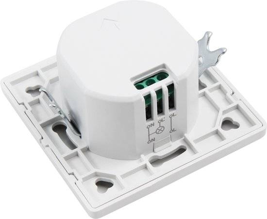 PIR Bewegingsmelder Microgolf - Inbouw IP20 - binnen met detectiehoek 180° - Bewegingsdetector met 3-draads aansluiting-3