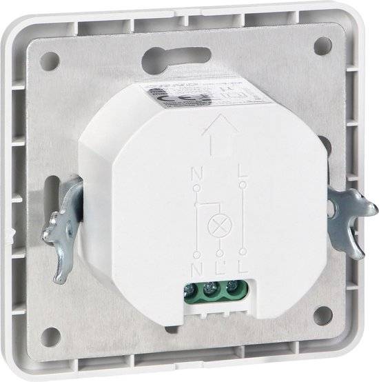 Bewegingssensor - IP20 - Bewegingsmelder inbouw voor binnen - Draadloze schakelaar detectiehoek van 0,05-0,06m - Wit-3