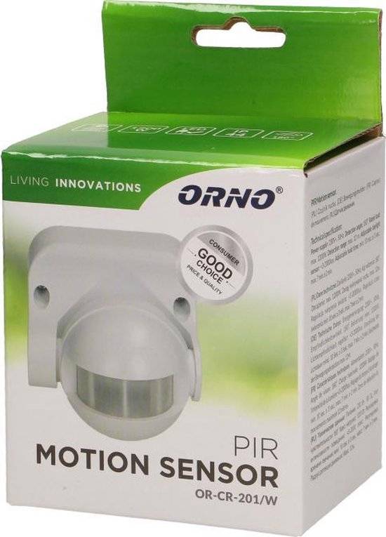 PIR Bewegingsmelder - 180 ° Detectie - IP44 - Wit-4
