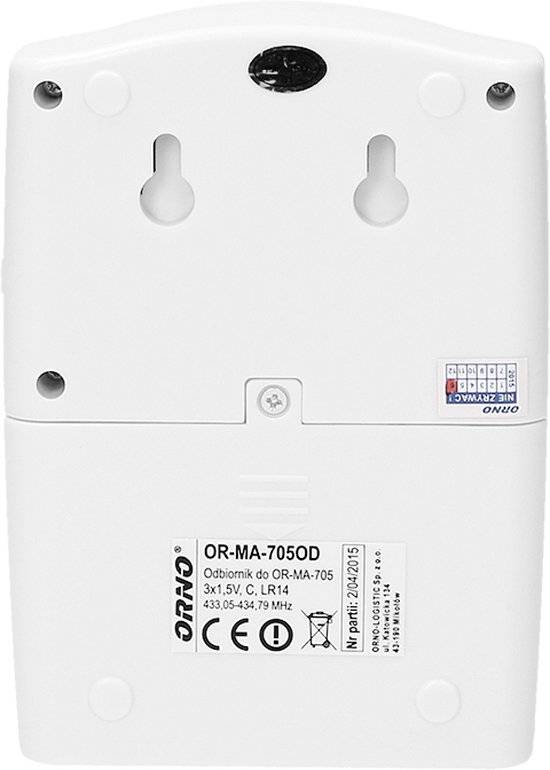 ORNO Draadloze Bewegingsmelder met alarm - 2 stuks-2