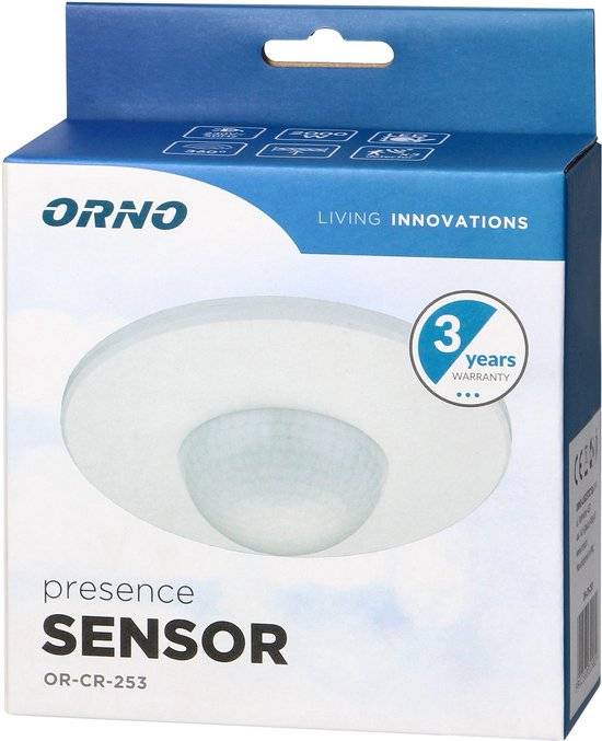 Bewegingssensor binnen voor lamp - Bewegingsmelder plafond tot 20 m- Motion sensor 360° - Doorgangsmelder 2000 Lux - Wit-2