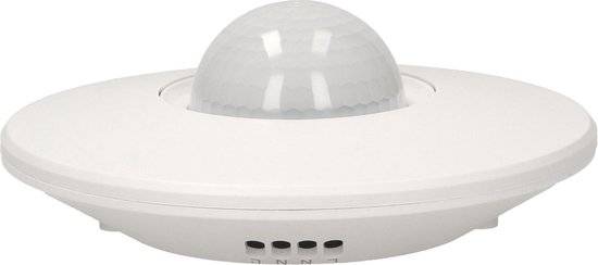 Bewegingssensor binnen voor lamp - Bewegingsmelder plafond tot 20 m- Motion sensor 360° - Doorgangsmelder 2000 Lux - Wit-4