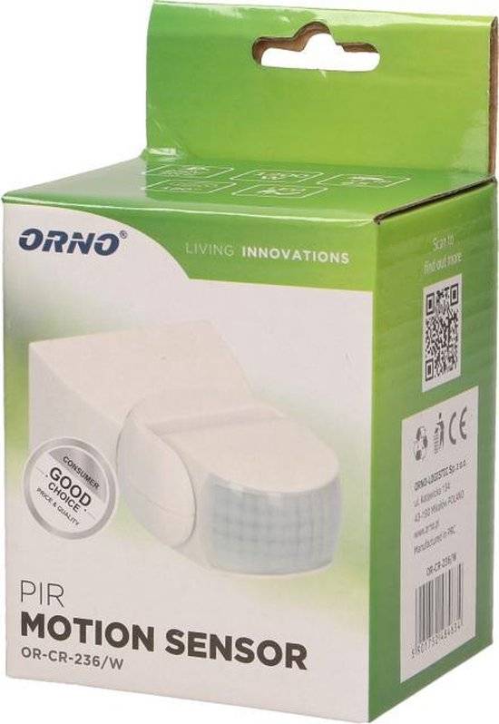 PIR Bewegingsmelder - 180 ° Detectie - IP65 - Wit-4