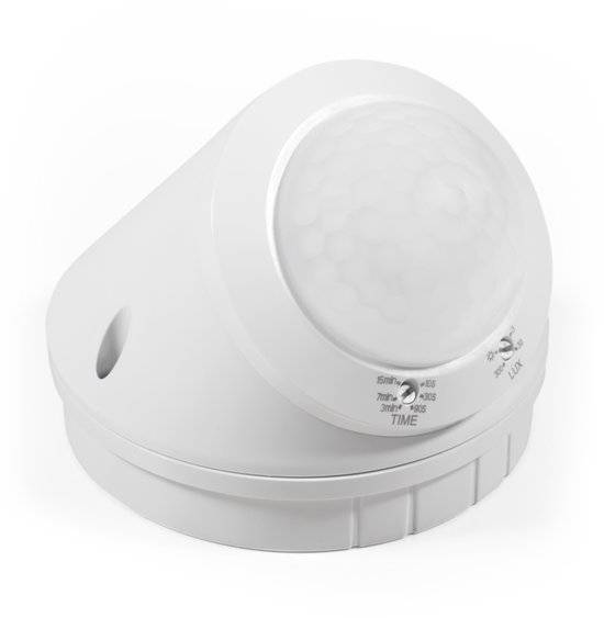 IR Bewegingssensor ''LX-2736'' - Bewegingsmelder 360° - Bewegingsdetector max. 800W - wit - LED geschikt - IP65-0
