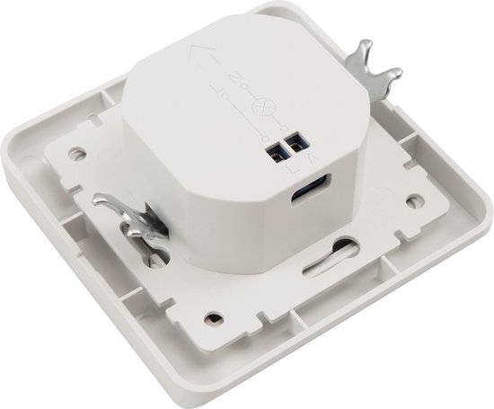 Bewegingsmelder inbouw met detectiehoek 160° - voor binnen IP20 - Bewegingsdetector met 2-draads aansluiting - Wit-3